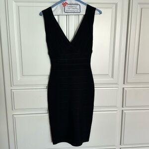 Herve Leger black bandage dress XS
